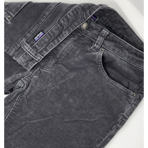 Patagonia Fitted Corduroy Pants Women 29x32 Gray Stretch 5 Pocket Cotton READ - Picture 1 of 10